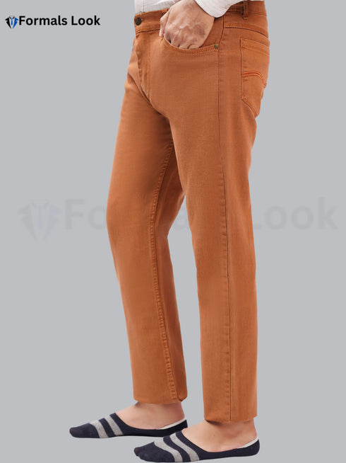Camel Color Imported In Stretch Jeans Pant